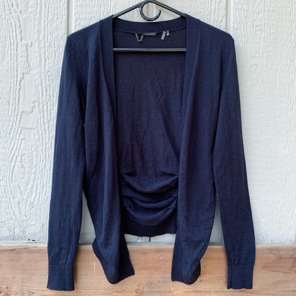 Elie Tahari Sweaters - Elie Tahari 100% extra fine merino wool high low lightweight open wool cardigan